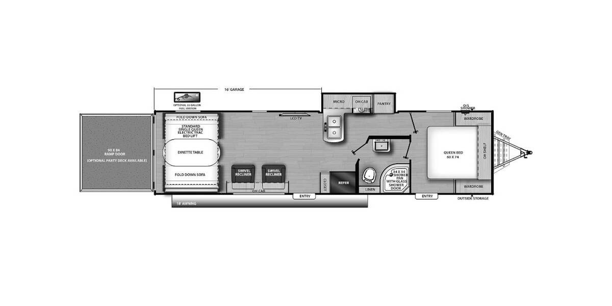 2022 Coachmen Catalina Trailblazer 30THS Travel Trailer at Boland RV STOCK# TP9260 Floor plan Layout Photo