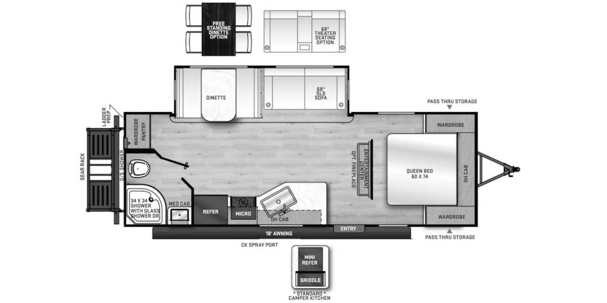 2024 Coachmen Catalina Legacy Edition 243RBS Travel Trailer at Boland RV STOCK# TP9677 Floor plan Layout Photo