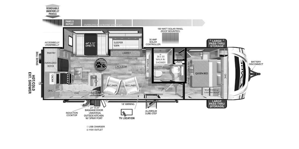 2021 Vibe 26RK Travel Trailer at Boland RV STOCK# TP9603A Floor plan Layout Photo