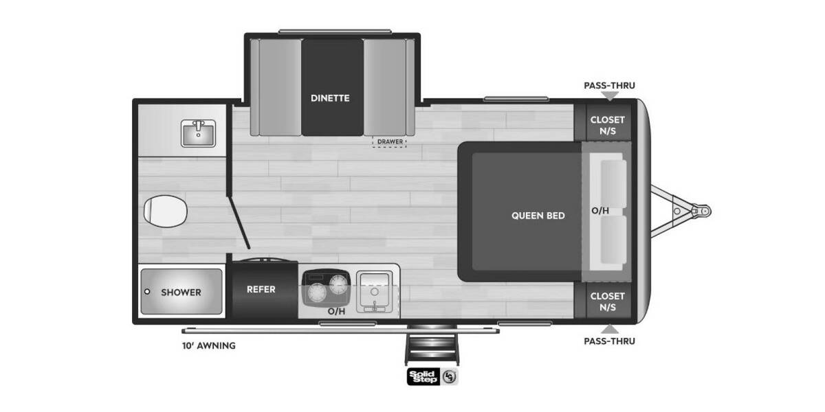 2022 Keystone Springdale Single Axle 1790FQ Travel Trailer at Boland RV STOCK# TP9268A Floor plan Layout Photo