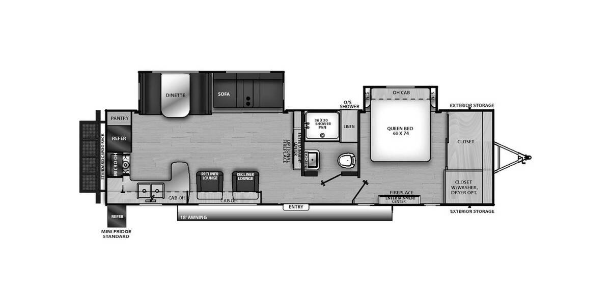 2022 Coachmen Catalina Legacy Edition 303RKDS Travel Trailer at Boland RV STOCK# B24T21K Floor plan Layout Photo