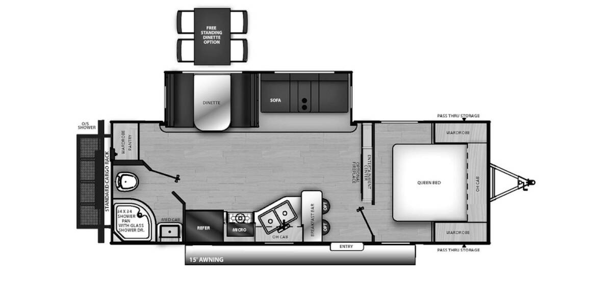 2023 Coachmen Catalina Legacy Edition 243RBS Travel Trailer at Boland RV STOCK# TP9470B Floor plan Layout Photo